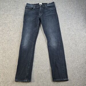 Flint And Tinder Jeans Mens 30x30 Blue Denim Slim Fit Dark Wash Faded USA Made
